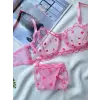Roses À Cœurs Dantel Transparan Bralet Sütyen Takımı DM1361