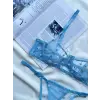 À Cœurs Bleus Dantel Transparan Bralet Sütyen Takımı DM1363