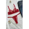 Infini Rouge Dantel Transparan Bralet Sütyen Takımı DM1365