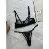 Noire À Cœurs Dantel Transparan Bralet Sütyen Takımı DM1362