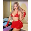 Rouge Glamour Payetli Bralet ve Mini Etek Fantezi Takımı DM15015