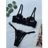 Fleur de Minuit Dantel Transparan Bralet Sütyen Takımı DM1341