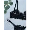 Fleur de Minuit Dantel Transparan Bralet Sütyen Takımı DM1341