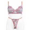 Fleur Rosée Dantel Transparan Bralet Sütyen Takımı DM1374