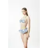 İmprimé Blanc Üçgen Bikini Takımı- DM1984