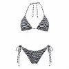 İmprimé Zèbre Üçgen Bikini Takımı- DM1966