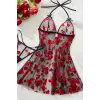 Noire Romance Flowers Transparan Babydoll Gecelik DM1319
