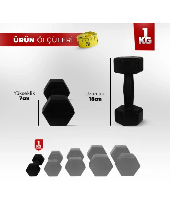 1 Kg Dambıl Seti (Demir Tozu) 2 Adet 1 Kg Dambıl