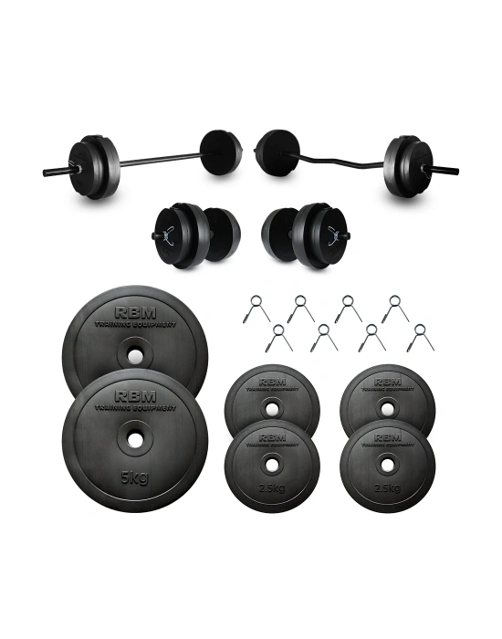 28 Kg Z-Bar Halter Seti ve Dambıl Seti