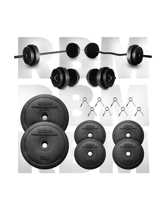 28 Kg Z-Bar Halter Seti ve Dambıl Seti