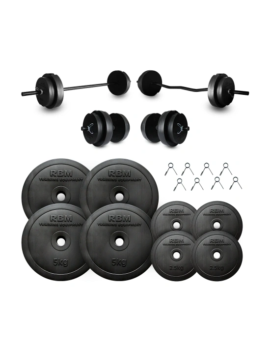 38 Kg Z-Bar Halter Seti ve Dambıl Seti