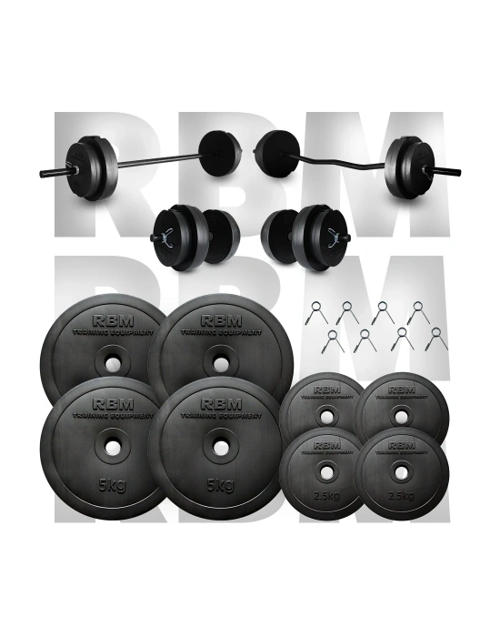 38 Kg Z-Bar Halter Seti ve Dambıl Seti