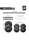 25 Kg Halter Seti ve Dambıl Seti (150 cm Uzun Bar)