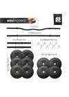 48 Kg Z-Bar Halter Seti ve Dambıl Seti