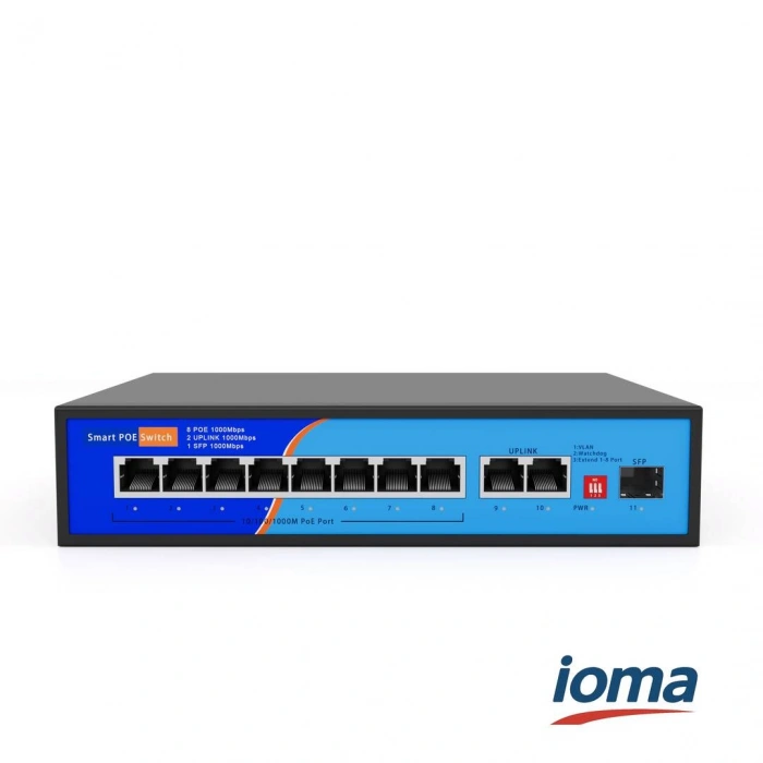 8 Port 10/100 Poe Switch IO-SF802E
