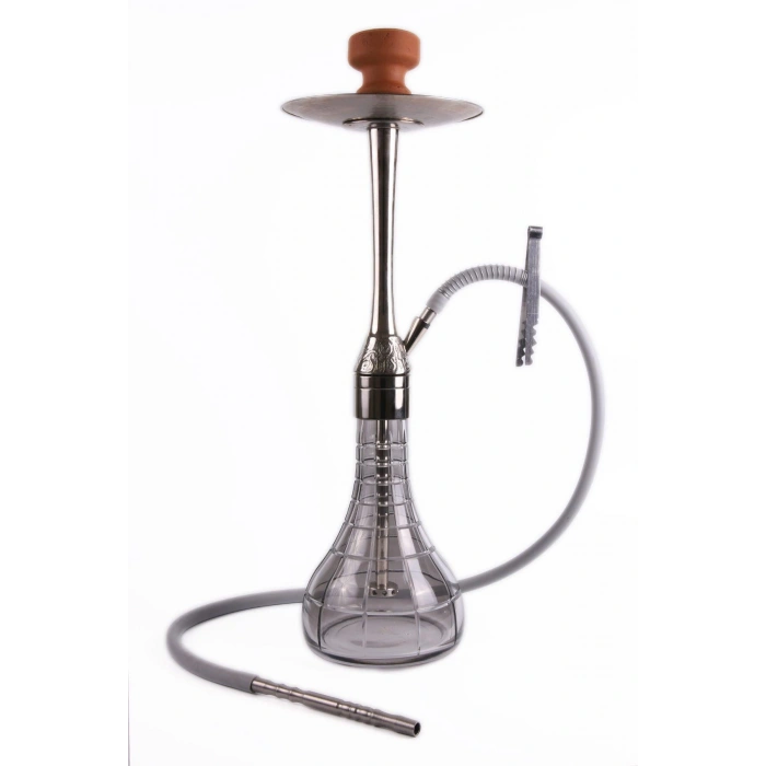 Gümüş Master Puff Aynalı Şişeli Nargile Takımı