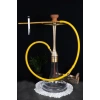 Master Puff Sarı Bakır Borulu Nargile Takımı
