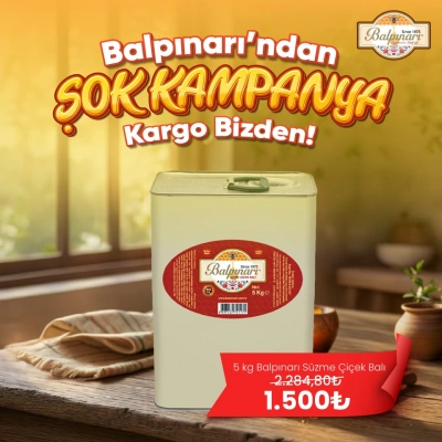 Balpınarı Süzme Çiçek Balı 5 Kg Kova / Teneke