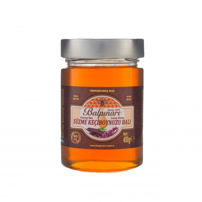 Balpınarı Özel Seçim Süzme Harnup (Keçi Boynuzu) Ham Balı 450 g