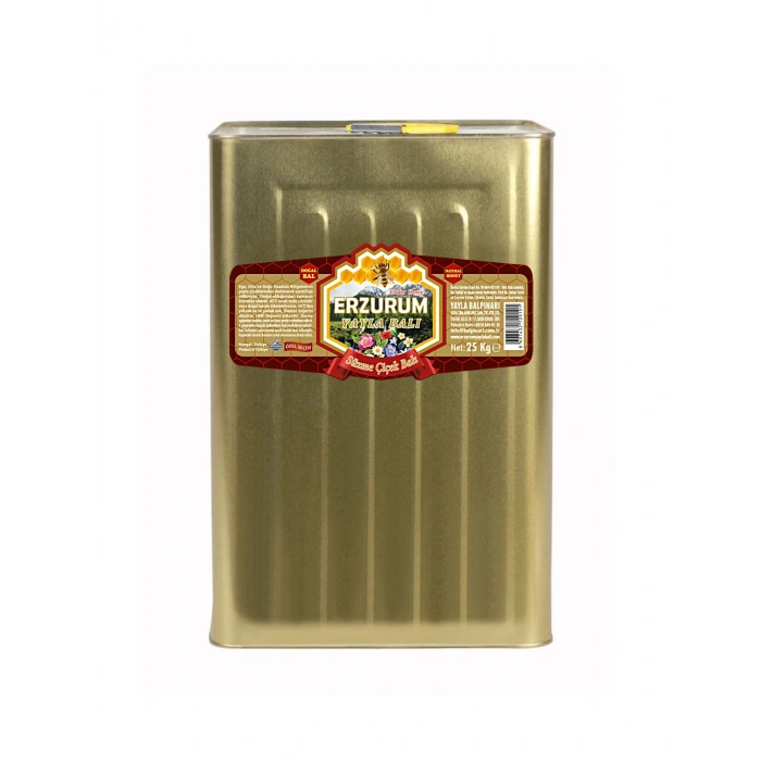 Erzurum Yayla Süzme Çiçek Balı 25 Kg (Teneke)