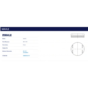 BMW M54 B30 MOTORLAR İÇİN STD ÖLÇÜ PİSTON MAHLE