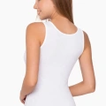 GÜMÜŞ KADIN PENYE LİKRALI GENİŞ ASKI BODY BEYAZ