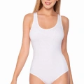 GÜMÜŞ KADIN PENYE LİKRALI GENİŞ ASKI BODY BEYAZ