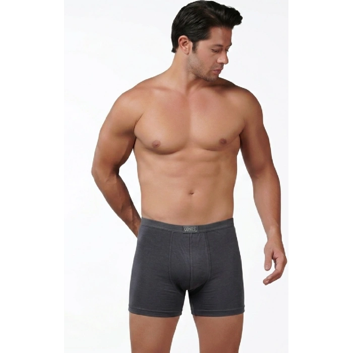 GÜMÜŞ ERKEK BAMBU İNCE BEL BOXER FÜME