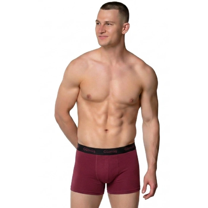 GÜMÜŞ ERKEK LİKRALI SPOR BOXER BORDO