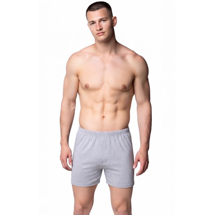 SEDEF ERKEK PENYE DÜZ RENK BOXER GRİ
