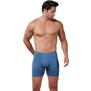 GÜMÜŞ ERKEK BAMBU İNCE BEL BOXER İNDİGO