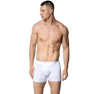 GÜMÜŞ ERKEK LİKRALI BOXER BEYAZ