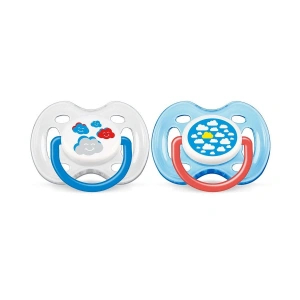 Avent 0% BPA Yalanci Emzik 0-6 ay Desenli 2li