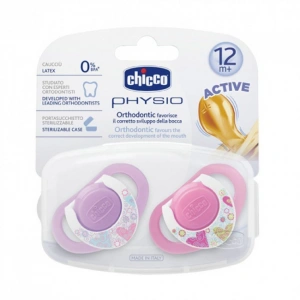 Chicco 2 li Physio Kauçuk Emzik 12 ay+ Kız