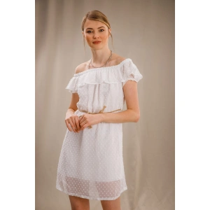 Madonna Yaka Elbise - BEYAZ