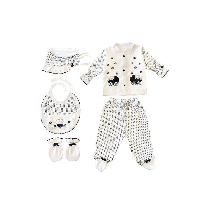 Sema Bebe 5li Premature Puanlı Set - Mavi