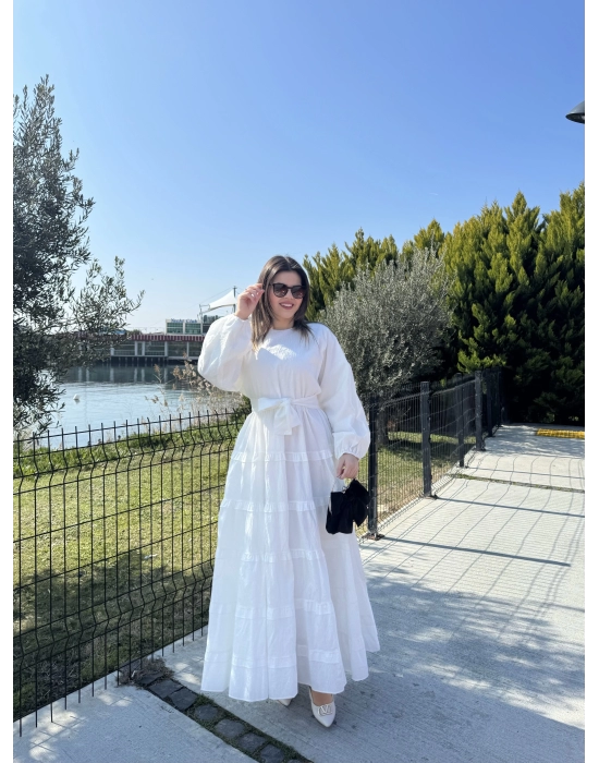 Carelina Elbise-Beyaz
