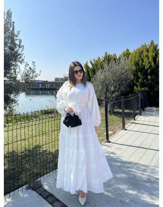 Carelina Elbise-Beyaz
