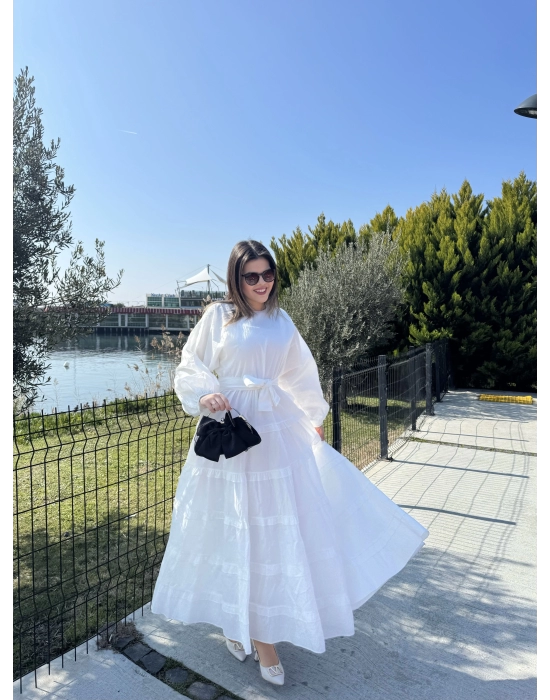 Carelina Elbise-Beyaz