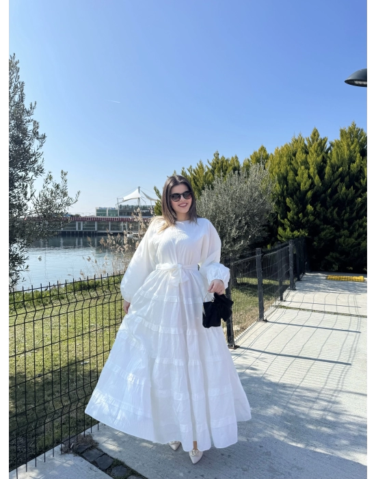Carelina Elbise-Beyaz