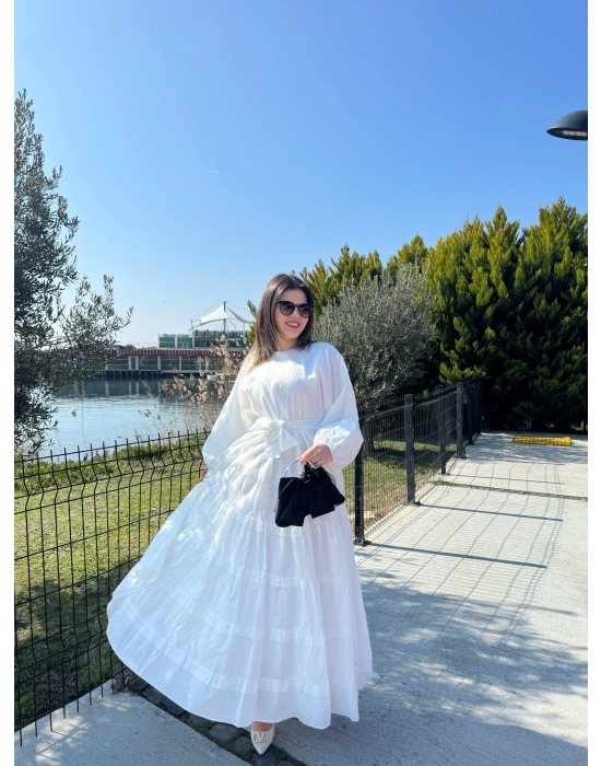 Carelina Elbise-Beyaz