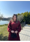 Carelina Elbise-Bordo