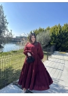Carelina Elbise-Bordo