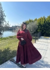 Carelina Elbise-Bordo