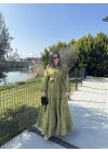 Carelina Elbise-Yağ Yeşili