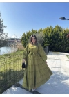 Carelina Elbise-Yağ Yeşili