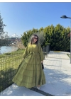 Carelina Elbise-Yağ Yeşili
