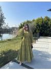 Carelina Elbise-Yağ Yeşili