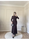 Drape Model Sandy Elbise-Kahve