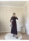 Drape Model Sandy Elbise-Kahve